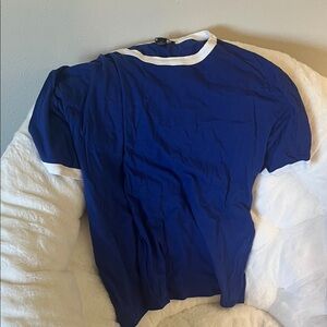 Forever 21 Blue Tee with White Accents
